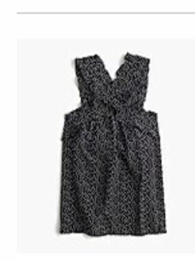 Drapey wrap-front silk top in polka dot, black/ivory, 14 Tall